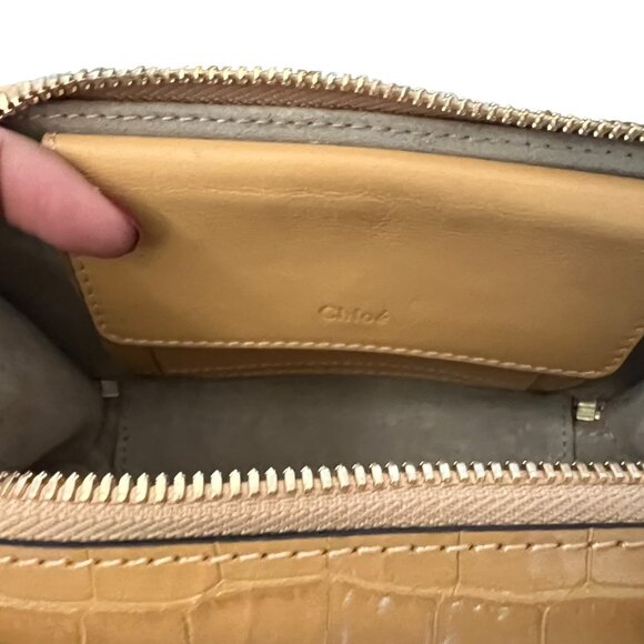 Chloe Calfskin Crocodile Embossed Mini C Bag - Picture 6 of 9